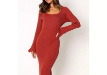 Petal and Pup Womens Skylee Longsleeve Midi Dress