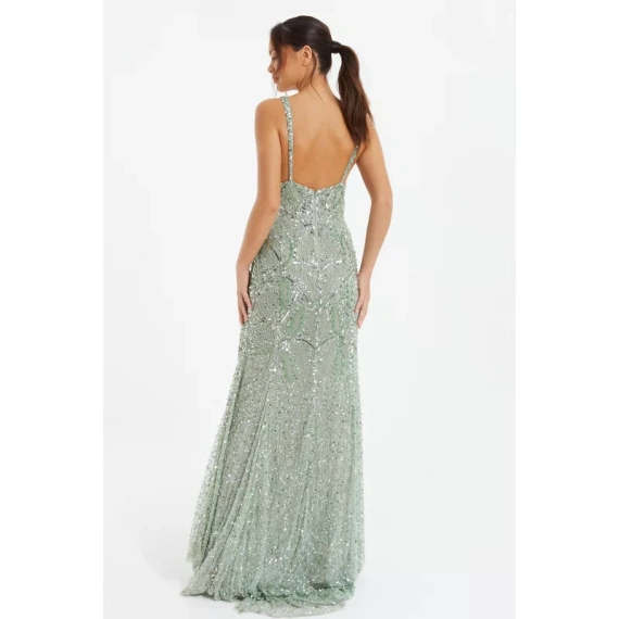 QUIZ Women's Sequin Strappy Evening Dress - Image 2