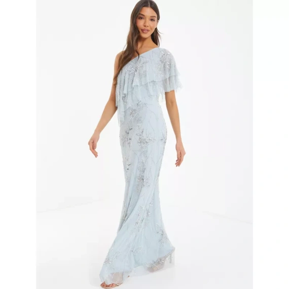 QUIZ Women's One-Shoulder Embellished Evening Dress - Image 2