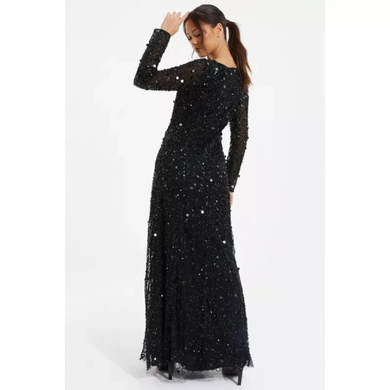 QUIZ Women's Embellished Twist Detail Evening Dress - Image 2